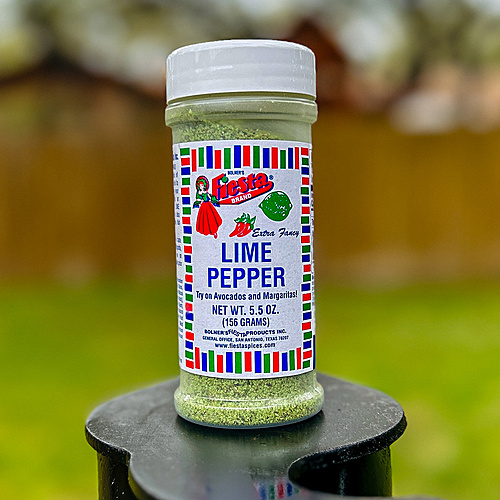 Lime Pepper jar in backyard