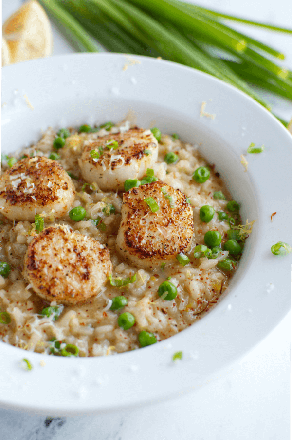 Seared Scallops with Cajun Risotto