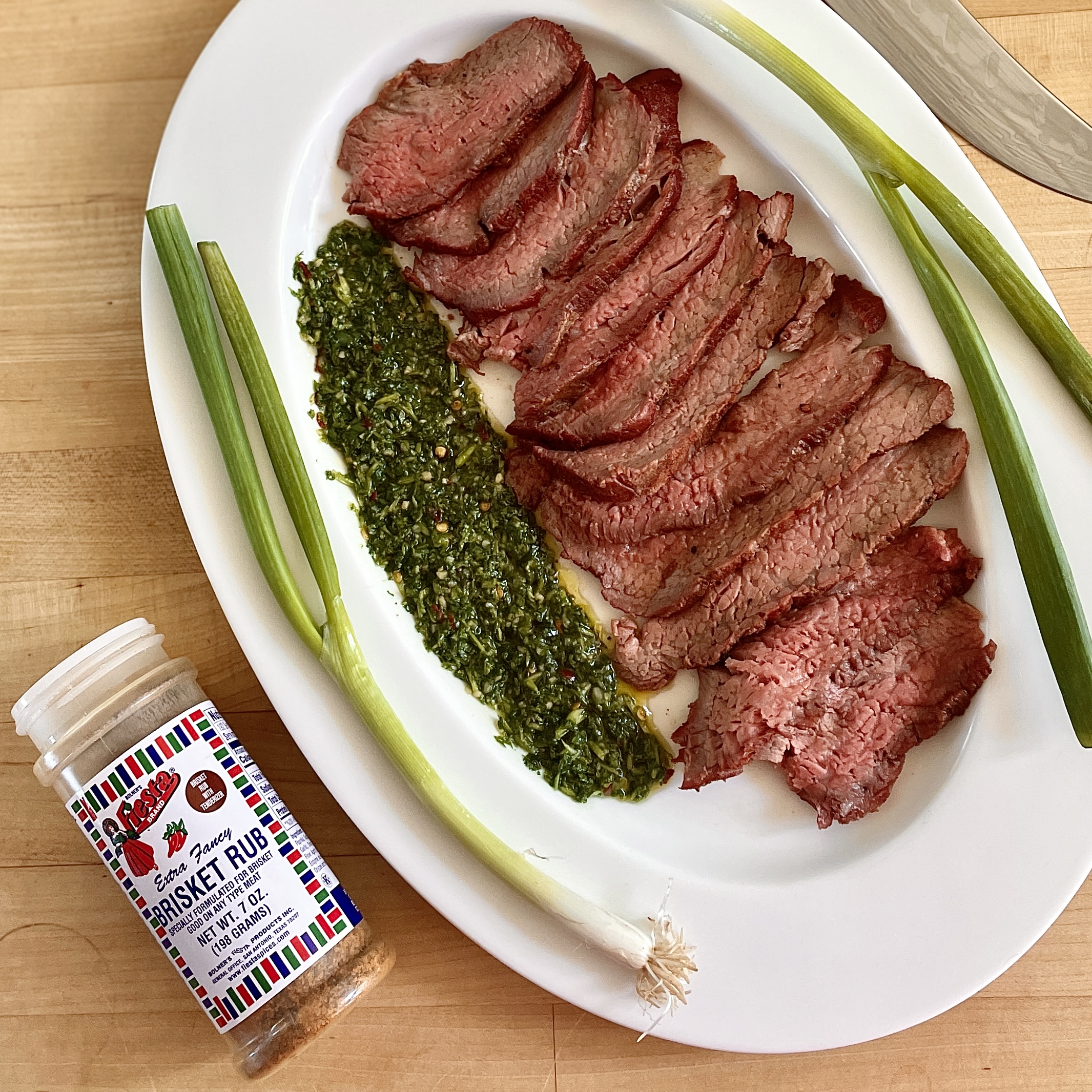 Smoked Tri-Tip Steak with Simple Chimichurri