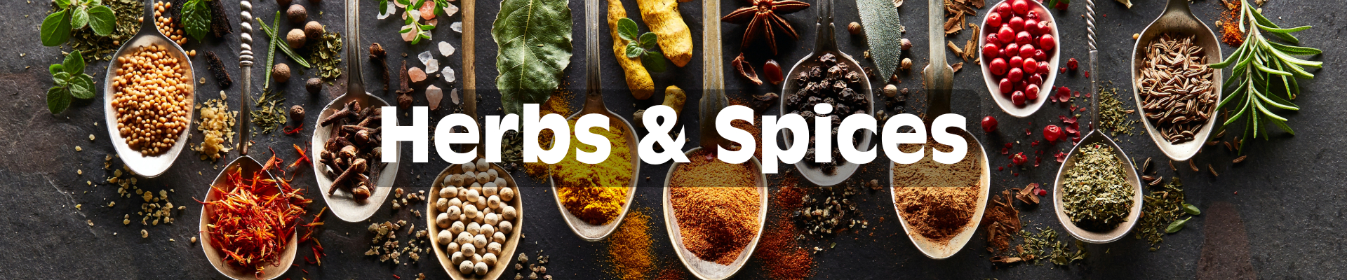 herbs and spices category hero banner image for Herbs and Spices product category