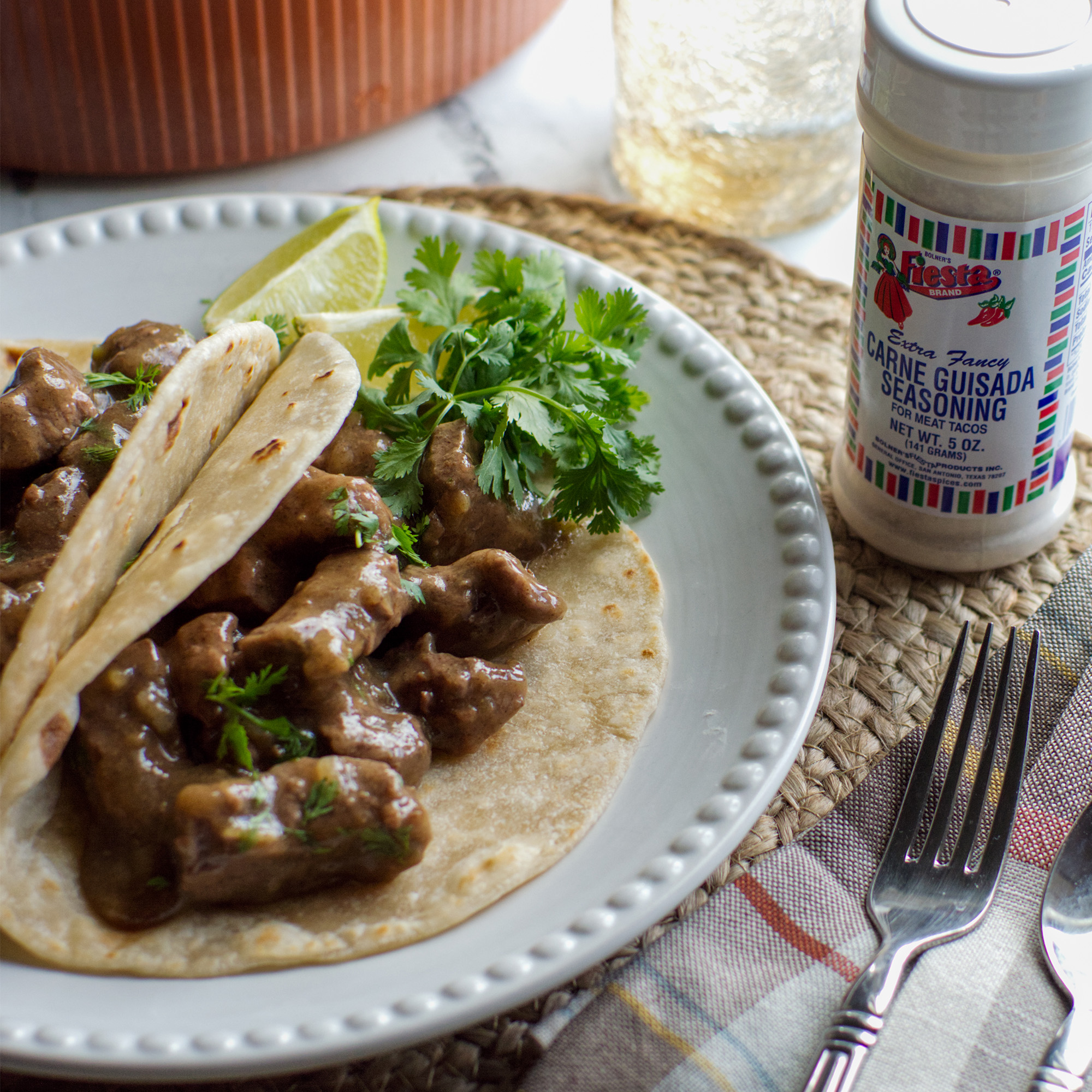 Slow-Simmered Carne Guisada Tacos