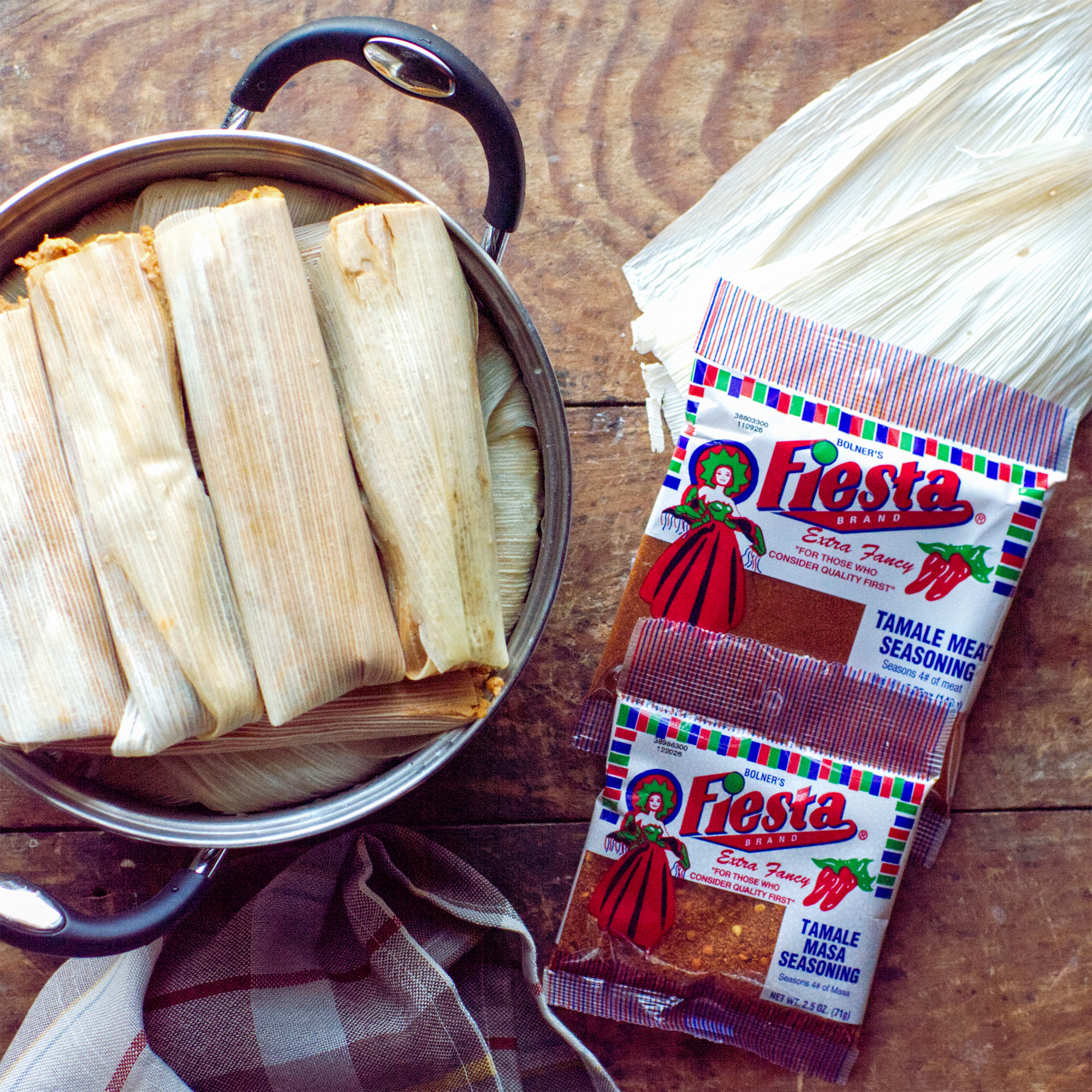 Ingredients laid out for a tamale recipe Ingredients for making tamales