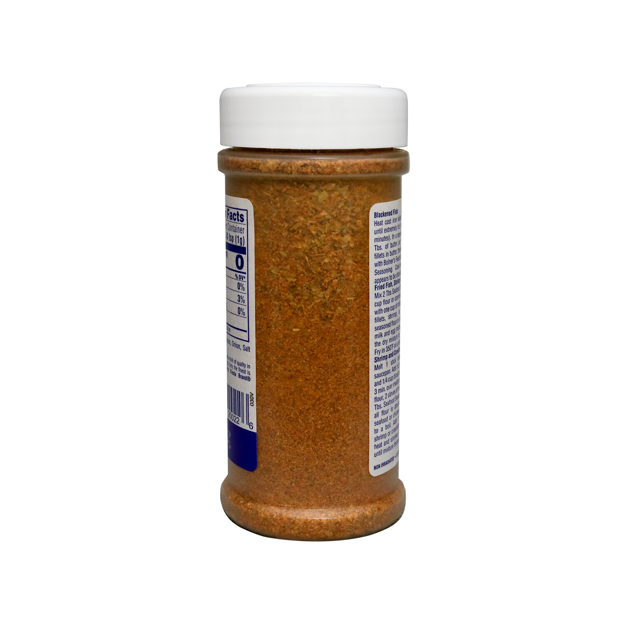 Seafood Seasoning medium size jar of Seafood Seasoning back of jar