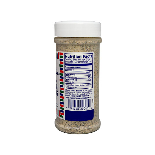Medium size jar of Game Fish Seasoning 7 ounces side of jar