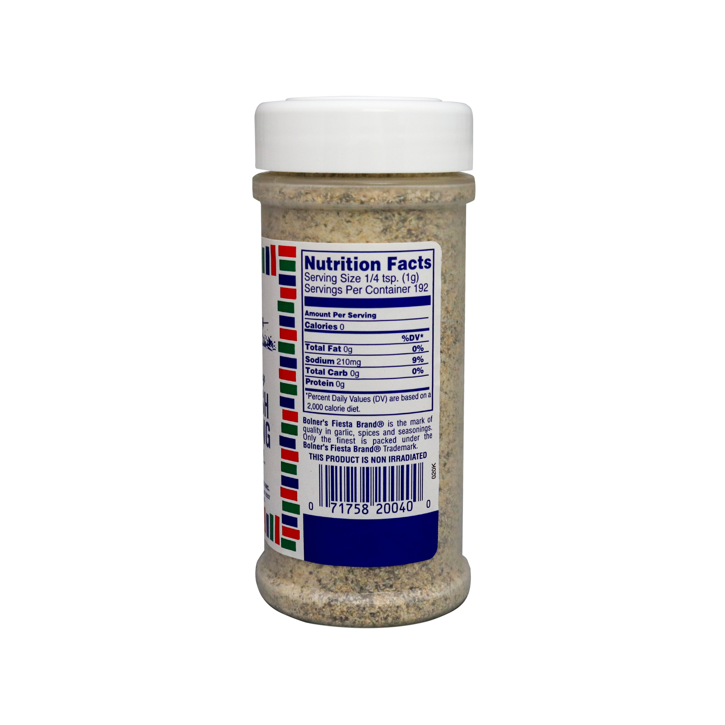 Game Fish Seasoning Medium size jar of Game Fish Seasoning 7 ounces side of jar