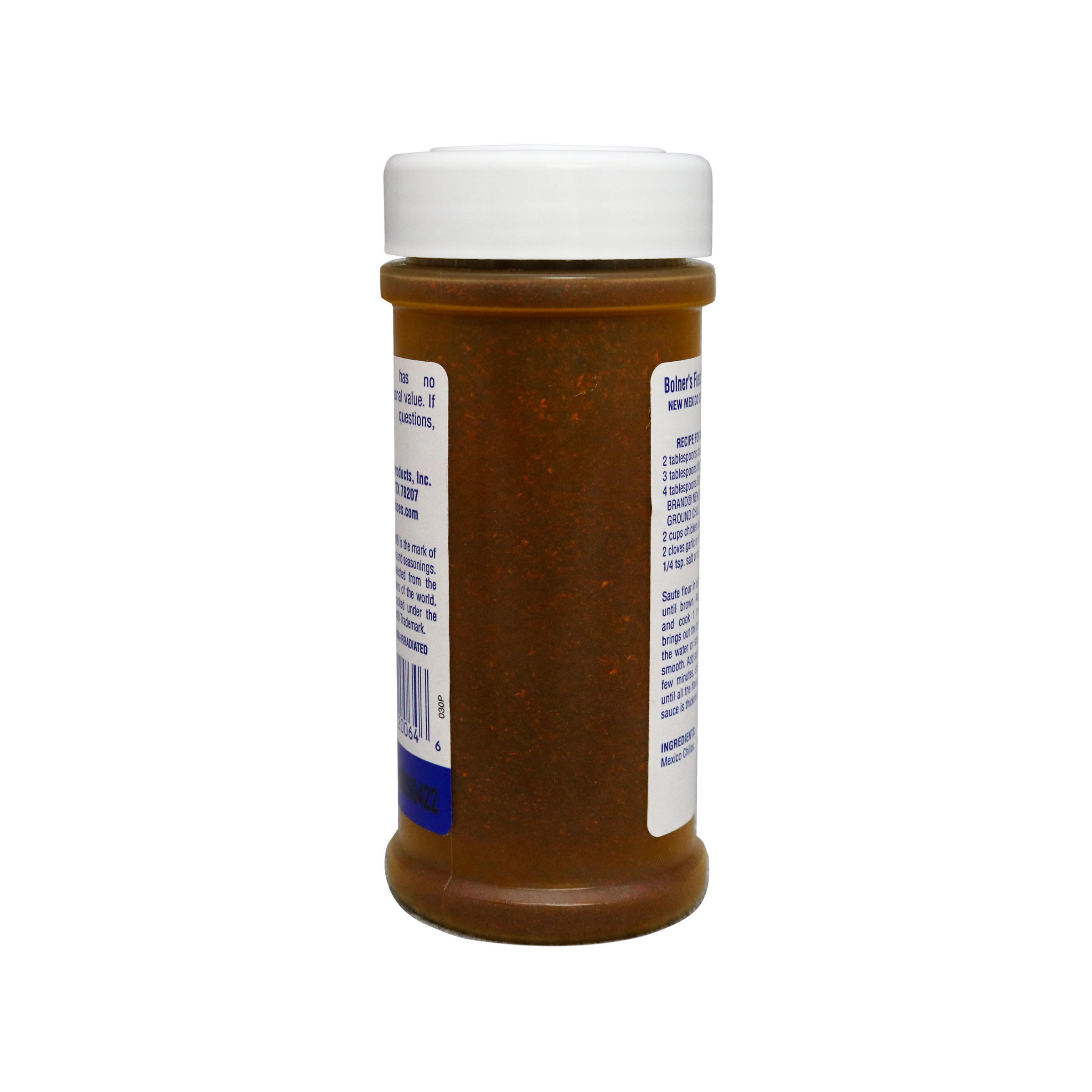 Ground Chili Medium size jar of Ground Chili back of jar