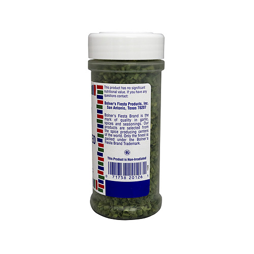 medium size jar of Freeze-Dried Chives one quarter of one ounce side of jar