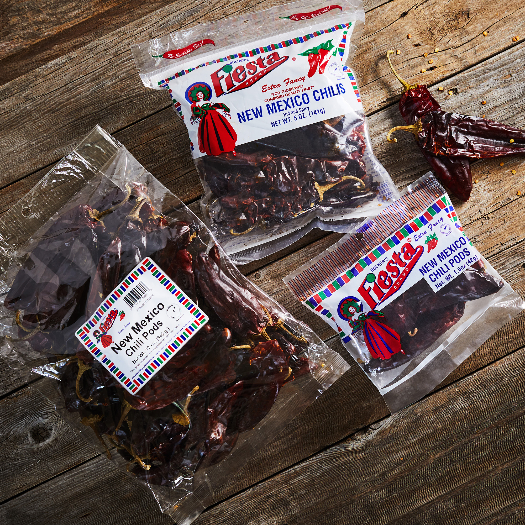 Chili Pods New Mexico collection Chili Pods New Mexico collection three different size cellophane bags