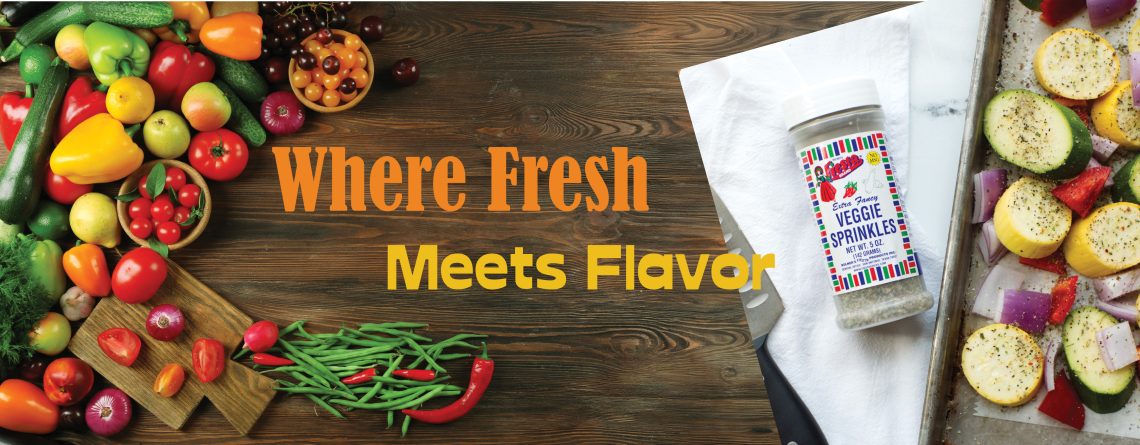 BANNER veggie sprinkles where fresh meets flavor